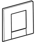 Geberit Bolero BetPl. f&uuml;r UR-Strg. mit pneumatischer Sp-Ausl, mattverchromt