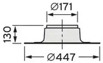 Vaillant Flachdachkragen,Aluminium f&uuml;r Abgassystem 110 mm