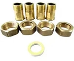 Wolf Anschluss-Set Fittings 1 Schraubanschlu&szlig; (Ms AG), f&uuml;r SL-32.."
