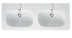 DU M&ouml;bel-Doppelwaschtisch D-Code 1200 mm mit &Uuml;L, mit HLB, 1 HL pro Becken, wei&szlig;