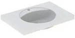 Geberit Preciosa Waschtisch mit Ablagefl&auml;che 80x55cm, m. Hl., o. &Uuml;l., wei&szlig;,