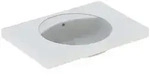 Geberit Preciosa Waschtisch mit Ablagefl&auml;che 80x55cm, o. Hl., m. &Uuml;l., wei&szlig;