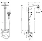 Hansgrohe Showerpipe Raindance Select chrom mit ShowerTablet KB Raindance E Air ...