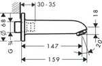 Hansgrohe Wanneneinlauf E/S DN20 chrom