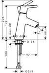 Hansgrohe Standventil 80 Talis S ohne Ablaufgarnitur chrom