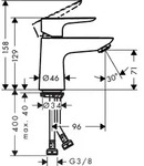 Hansgrohe Waschtischmischer 80 Talis E ohne Ablaufgarnitur chrom