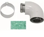 Vaillant Bogen 90 Grad turboTEC Luft-/Abgasf&uuml;hrung, Alu, 60/100 mm