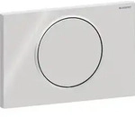 Geberit Sigma10 BetPl., rund, Sp&uuml;l-Stopp Sp. chrom gl&auml;nzend / chrom matt