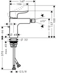 Hansgrohe Bidetmischer Metris chrom