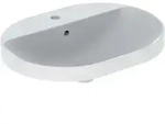 Geberit VariForm Einbauwaschtisch, elliptisch mit HLB, 60x45cm, m. &Uuml;l.,...
