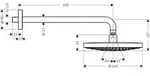 Hansgrohe Kopfbrause Raindance Select S 240 2jet 240mm Brausearm 390mm weiss/ch...