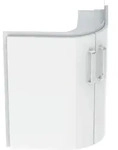 Geberit Renova Compact US 69cm f&uuml;r Eck-WT 69,5cm, mit 2 T&uuml;ren, 69x60,4x55cm, wei...
