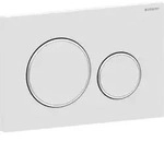 Geberit Sigma20 BetPl., rund, 2-Mengen-Sp. wei&szlig; matt, Etc / chrom gl&auml;nzend