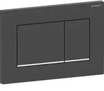 Geberit Sigma20 BetPl., eckig, 2-Mengen-Sp. schwarz matt, Etc/ chrom gl&auml;nzend