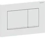 Geberit Sigma20 BetPl., eckig, 2-Mengen-Sp. wei&szlig; matt, Etc / chrom gl&auml;nzend