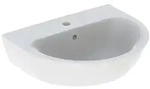Geberit Renova Waschtisch, 55x45cm m. Hl. mittig, m. &Uuml;l., wei&szlig;, KeraTect