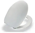 WC-Sitz P2000 m.Deckel Wei&szlig; Univertikalscharnier, Edelstahl