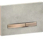 Geberit Sigma50 BetPl., eckig, 2-Mengen-Sp. rotgold geb&uuml;rstet, Etc/Betonoptik