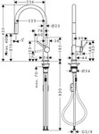 Hansgrohe Sp&uuml;ltischmischer 210 Talis M54 Ausziehauslauf 1jet chrom