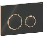 Geberit Sigma50 BetPl., rund, 2-Mengen-Sp. rotgold geb&uuml;., Etc/schwarz...