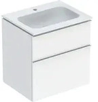 Geberit iCon Set MWT m. US, 2 Schubl. 60x63x48cm, wei&szlig; hgl./Gr. chr/KeraTect