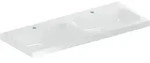 Geberit iCon Light Doppelwaschtisch 120x48cm mit Hahnloch, ohne &Uuml;l., wei&szlig;,...