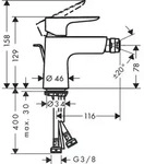 Hansgrohe Bidetmischer Talis E chrom