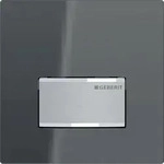 Geberit Typ 50 UR-Strg., eckig, pneum Sp-Ausl lava Glas / chrom geb&uuml;rstet