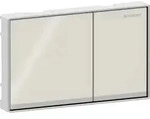 Geberit Omega60 BetPl., eckig, f&uuml;r 2-M-Sp. sandgrau Glas / Glas versp. /chrom gl...