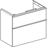 Geberit iCon Unterschrank f. WT, verk. Ausld. 74x61,5x41,6cm, 2 Schubl., wei&szlig;...