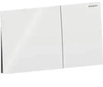 Geberit Sigma70 BetPl., eckig, f. 2-Mengen-Sp wei&szlig;, Glas