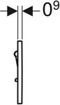 Geberit Typ 01 UR-Strg. mit pneum. Sp-Ausl. Round, chrom matt, Etc