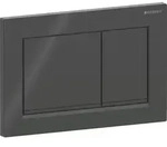 Geberit Omega20 Bet&auml;tigungsplatte, eckig 2-M-Sp., schwarz gl&auml;nzend /schwarz matt