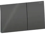 Geberit Sigma70 BetPl., eckig, f. 2-Mengen-Sp schwarz, Glas