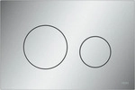 TECEloop WC-Bet&auml;tigungsplatte Kunststoff f&uuml;r Zweimengentechnik, Chrom matt