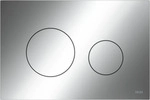 TECEloop WC-Bet&auml;tigungsplatte Kunststoff f&uuml;r Zweimengentechnik, Chrom gl&auml;nzend