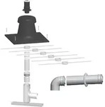 Wolf Anschluss-Set C93x DN110/160 flexibel im Schacht DN110, Abdeckung PP