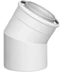 Wolf Bogen konzentrisch 30&deg; f&uuml;r Luft-/Abgasrohr DN110/160, wei&szlig;, steckbar