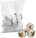 10 x Pipetec Schraub-T-St&uuml;ck 16x2, SFT161616, DVGW, Schraubfitting, T-St&uuml;ck 16 x 2