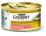 Gourmet Gold Zarte H&auml;ppchen in Sauce mit Lachs & Huhn 12x85 g