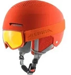 Alpina ZUPO SET & SCARABEO JR - Skihelm mit Brille f&uuml;r Kinder - pumpkin-orange m...