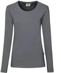 HAKRO Damen Longsleeve #179 Gr. S anthrazit