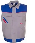 Planam Weste Highline Gr. M zink/kornblau/rot