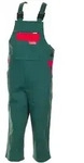 Planam Kinder-Latzhose Gr. 98/104 mittelgr&uuml;n/mittelrot