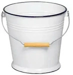Karl Kr&uuml;ger 120110 Eimer 5l emailliert wei&szlig; H:23cm, d:23cm