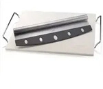 Gefu Pizzastein mit Gestell + Wiegemesser Darioso eckig