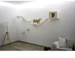 Kerbl Kletterwand Anden f&uuml;r Katzen Echtholz - Katzenspielplatz zur Wandbefestigung