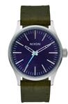 The Sentry 38 Leather Purple / Olive