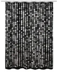 Kleine Wolke Duschvorhang Textil PERLA Schwarz 180 x 200 cm
