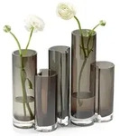 Philippi Design Vasen Set MODULE - 5 teilig - handgefertigt - Rauchgrau